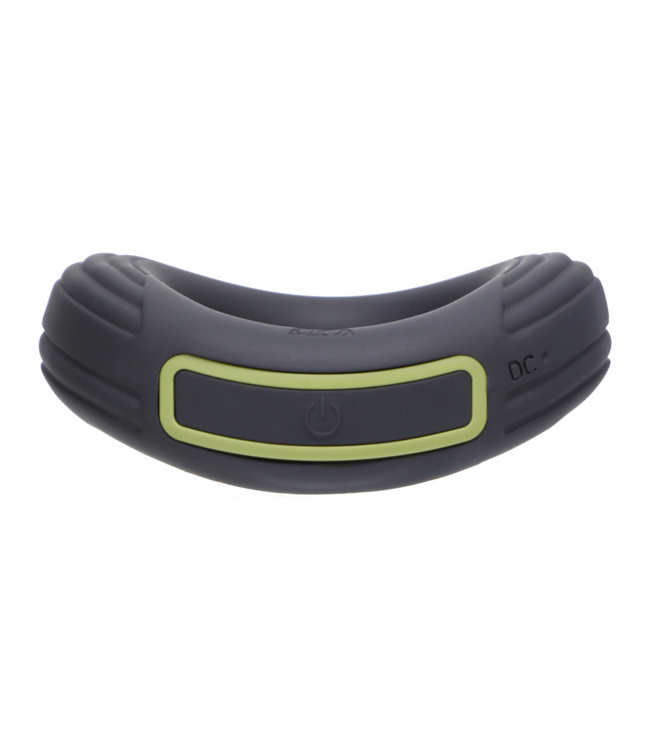 Doc Johnson Rev Cock Throbber Black - Flexible Vibrating Cock Ring with 10 Settings