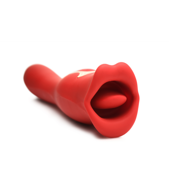 XR Brands Lickgasm Pro Rood - Luxe Dubbelzijdige Kussenvibrator voor Ultimaal Genot