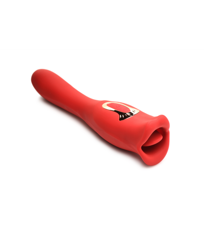XR Brands Kiss and Tell Pro Rot – Doppelseitiger Kussvibrator mit 3 Geschwindigkeiten