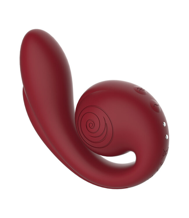 Snail Vibe SVibe GIZI Pro Bordeaux 12 cm - Innovatieve Drievoudige Stimulator met Pasbare Trillingen