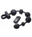 XR Brands Unieke Donkere Rattler 4,6 cm – Oplaadbare Siliconen Anale Kralen met Vibratie