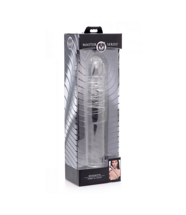 XR Brands Intense Glazen Dildo 23 cm – Geribbeld en Temperatuurplezier voor Jou