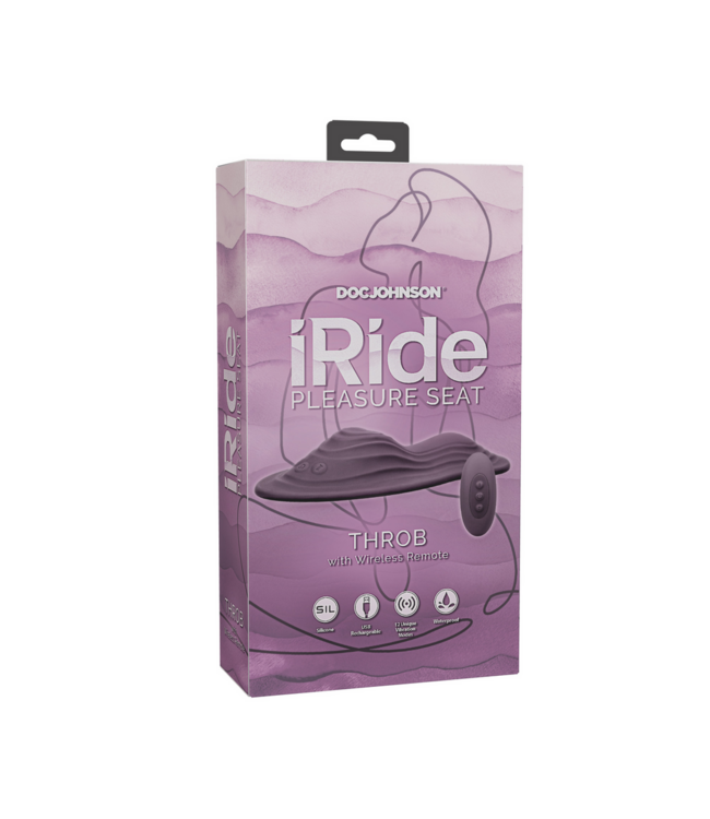 Doc Johnson iRide Pleasure Seat Throb – Wireless, Rechargeable & Waterproof Massager
