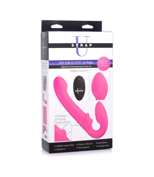 XR Brands Ergo-Fit G-Pulse Luxe Dubbelzijdige Dildo | Intens Genot met Siliconen Vibrator