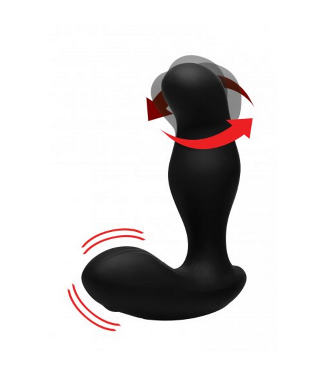 XR Brands P-Gyro Prostatastimulator – 7x Vibration, Fernbedienung, wasserdicht