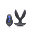 XR Brands Vibrierender E-Stim Buttplug & leistungsstarker Silikon Cockring
