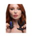 XR Brands Vibrierender E-Stim Buttplug & leistungsstarker Silikon Cockring