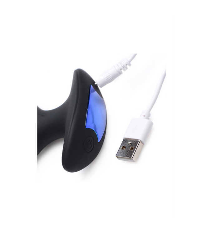 XR Brands Electro-Spread siliconen buttplug met vibratie en E-Stim sensaties