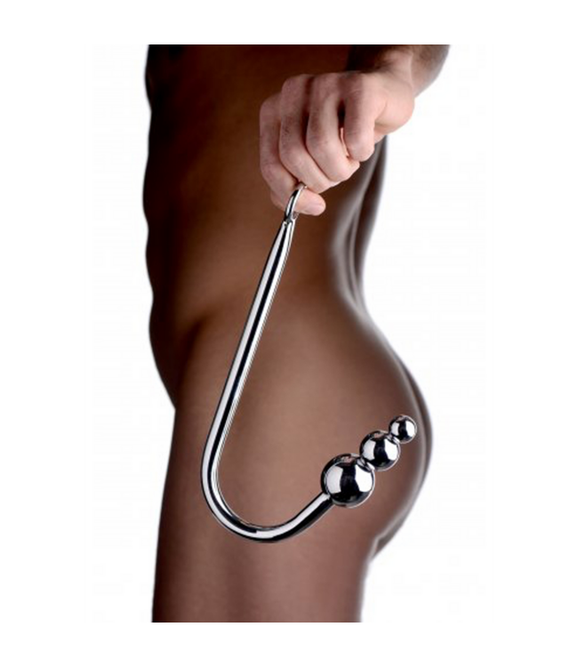 XR Brands Analhaken mit 3 Perlen und Ring für aufregende Stimulation 40,6 cm