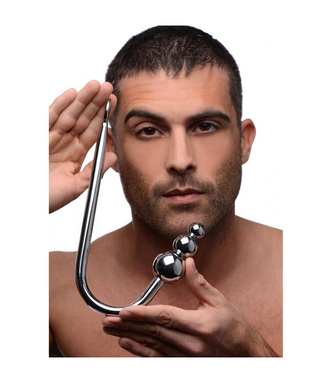 XR Brands Anal Hook with Beads - 40.6 cm for Intense Stimulation & Pleasure