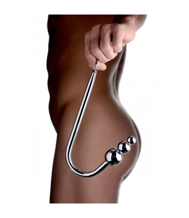 XR Brands Analhaken mit 3 Perlen und Ring für aufregende Stimulation 40,6 cm