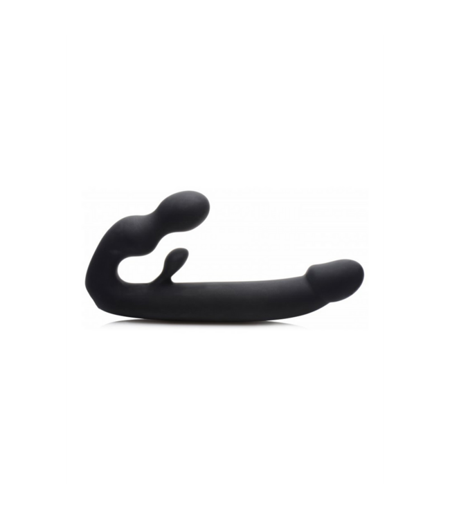 XR Brands Tri-Volver Rechargeable Strapless Strap-On with 7 Vibrations