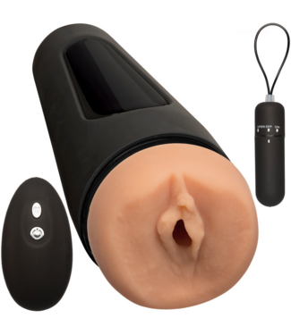 Doc Johnson Doc Johnson Vibro ULTRASKYN Masturbator - Realistic Adjustable Pleasure