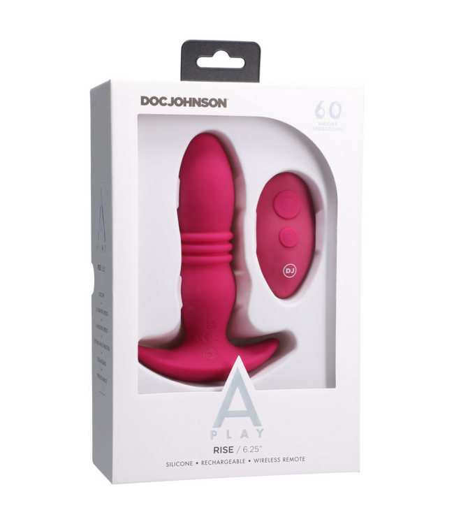 Doc Johnson A-Play RISE Anale Plug met Afstandsbediening | 15,8 cm Plezier en Vibratie