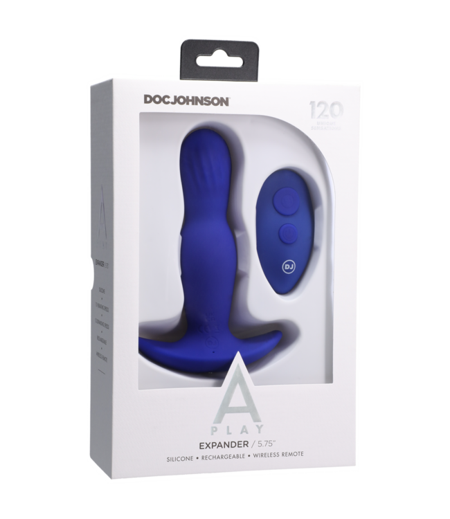 Doc Johnson A-Play EXPANDER Siliconen Anale Plug 14,5 cm - USB Oplaadbaar & Draadloos