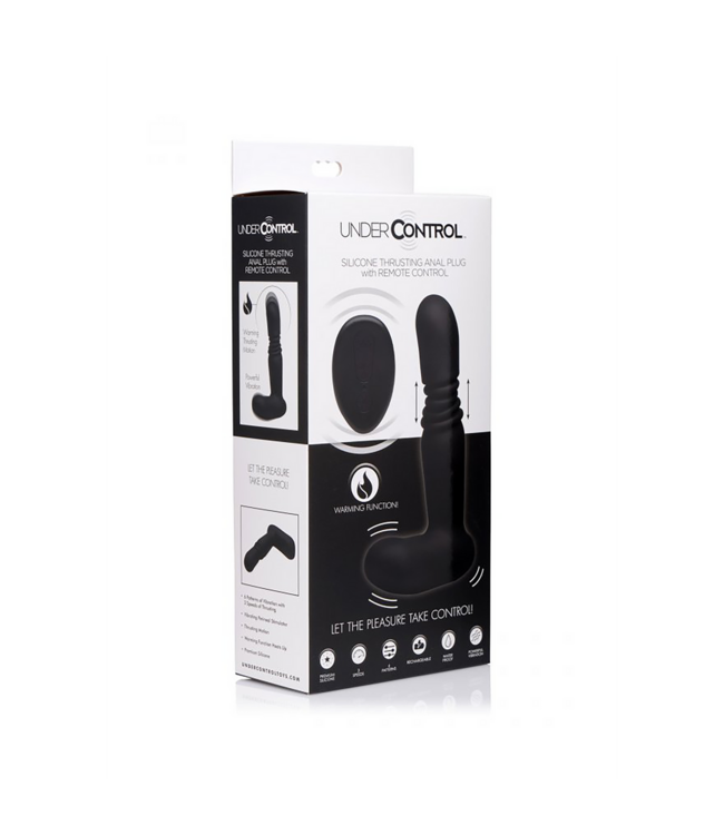 XR Brands Draadloze Siliconen Buttplug met Trillingen en Warmte - 9,4 cm plezier