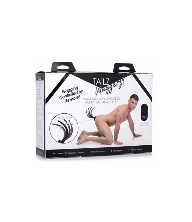 XR Brands Waggerz 36 cm Vibrating Puppy Tail Anal Plug for Ultimate Pleasure