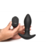 XR Brands Premium Silicone Rim Slide Buttplug 11 cm – Zwart met Vibratie en Plezier