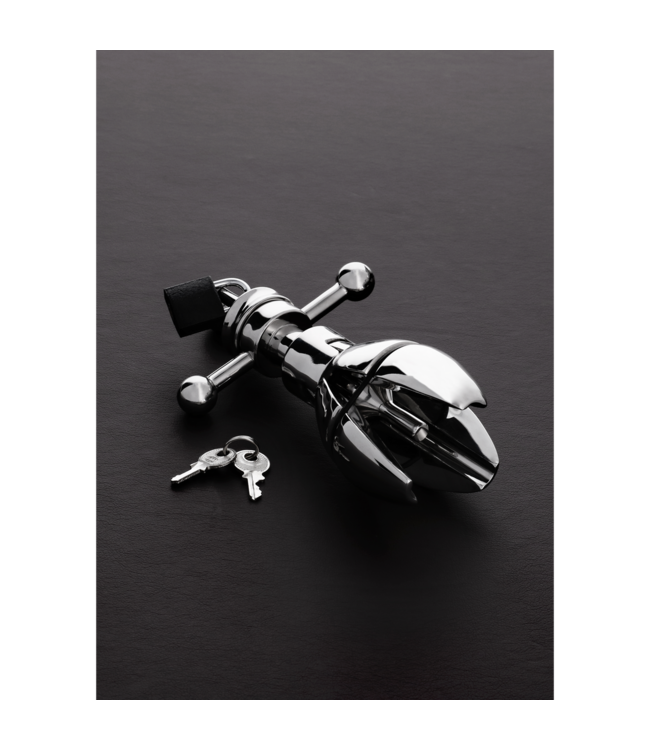 Steel by Shots Ultimate 18 cm Steel Anal Plug with Lock for Intense Play