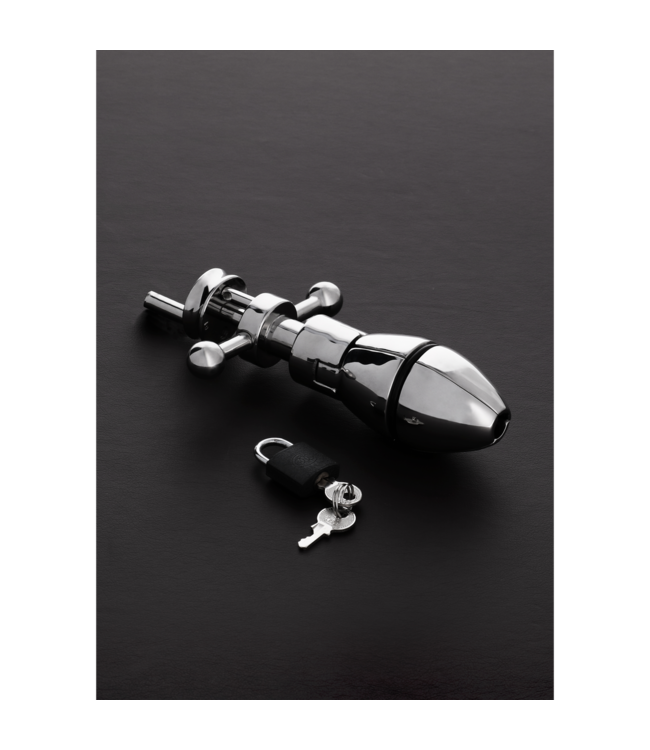 Steel by Shots De Ultimate Anal Lock 18 cm | Vergrendelbare Stalen Anale Plug voor Intens Genot