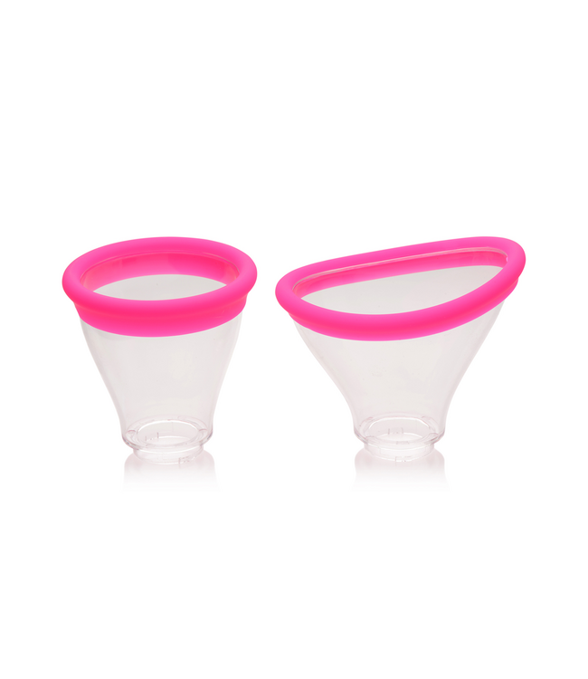 XR Brands Intense Genot Lickgasm Mini - 10x Zuig- & Likstimulator Roze met Maatcups