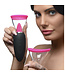XR Brands Lickgasm Mini: Dual Cup Clitoral & Nipple Suction Toy - Pink