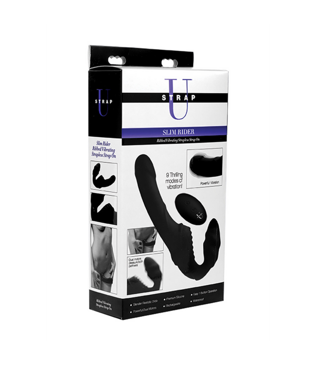 XR Brands Pro Rider Dubbelzijdige Dildo met Krachtige Vibraties en Afstandsbediening