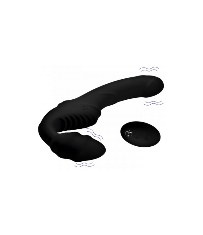 XR Brands Pro Rider Strap-On mit kraftvollen Vibrationen und Fernbedienung
