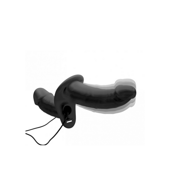 XR Brands Dubbel Plezier Vibrerende Dildo met Verstelbaar Harness voor Optimale Stimulatie