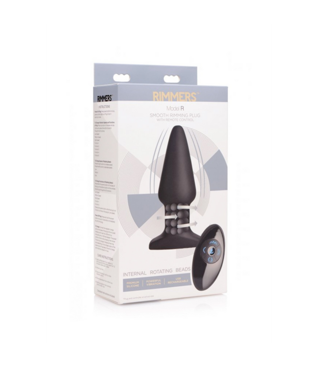 XR Brands Model R 14cm Rotating Smooth Rim Butt Plug for Intense Pleasure