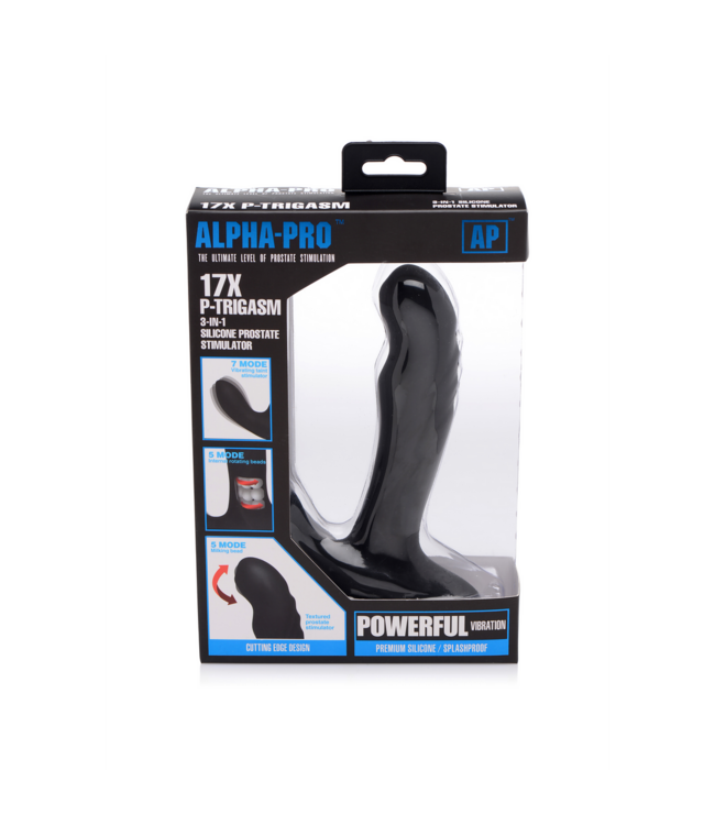 XR Brands P-Trigasm 17x: Luxe Siliconen Prostaatstimulator voor Intens Genot