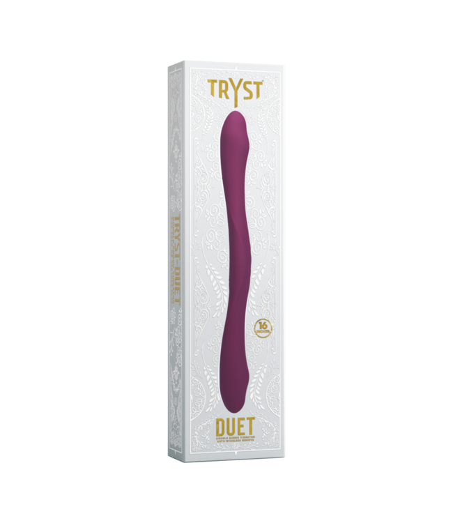 Doc Johnson TRYST Duet Vibrator - Oplaadbare Flexibele En krachtige Trillingen voor Samen en Solo