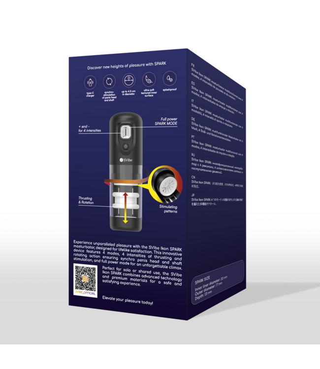 Snail Vibe SVibe Ikon SPARK Masturbator - Levensecht Genot met 4 Intensiteiten en Bewegingen