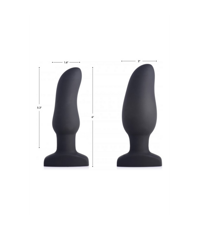 XR Brands Inflatable Vibrating Silicone Anal Plug - 15.5 cm of Ultimate Pleasure