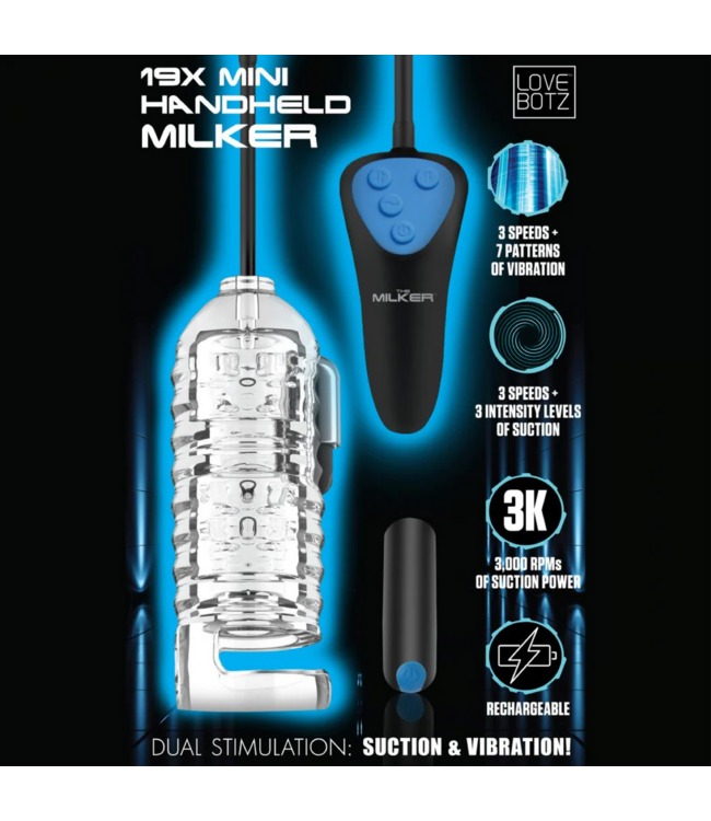 XR Brands Discreet Krachtige Handmatige Melker – Voor Optimaal Genot en Comfort