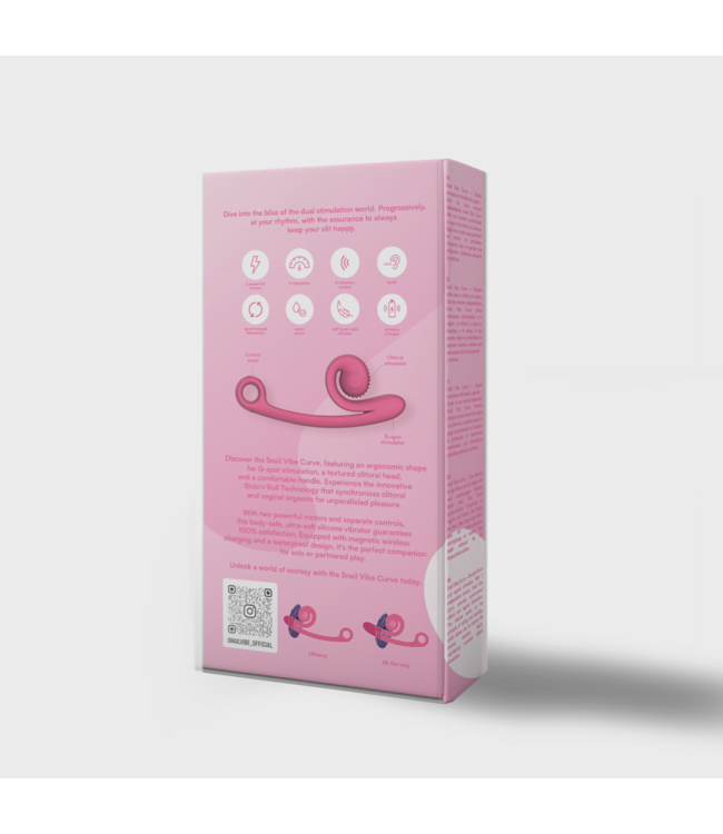 Snail Vibe CURVE Double Stimulator Pink | Snail Vibe G-Spot & Clitoral Vibrator