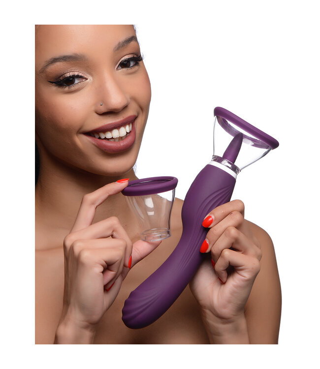 XR Brands Intense Lickgasm Vibrator Paars | 8 Functies voor Sensueel Genot