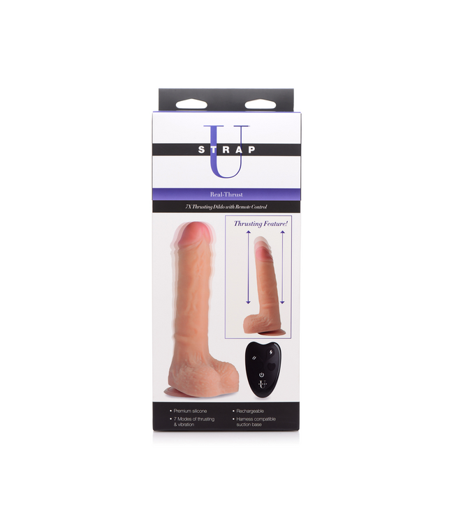 XR Brands Realistische Siliconen Dildo met Afstandsbediening voor Intense Plezierervaring