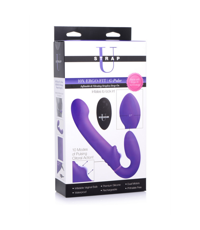 XR Brands Ergo-Fit G-Pulse Dildo | Luxuriöser doppelseitiger Rabbit-Vibrator