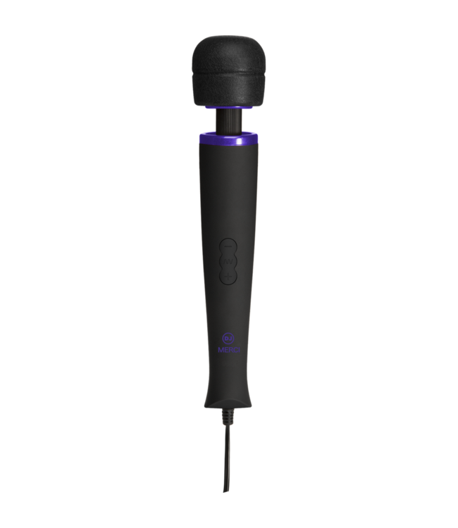Doc Johnson Merci Power Wand: Ultimate Black Silicone Massager for Intense Pleasure