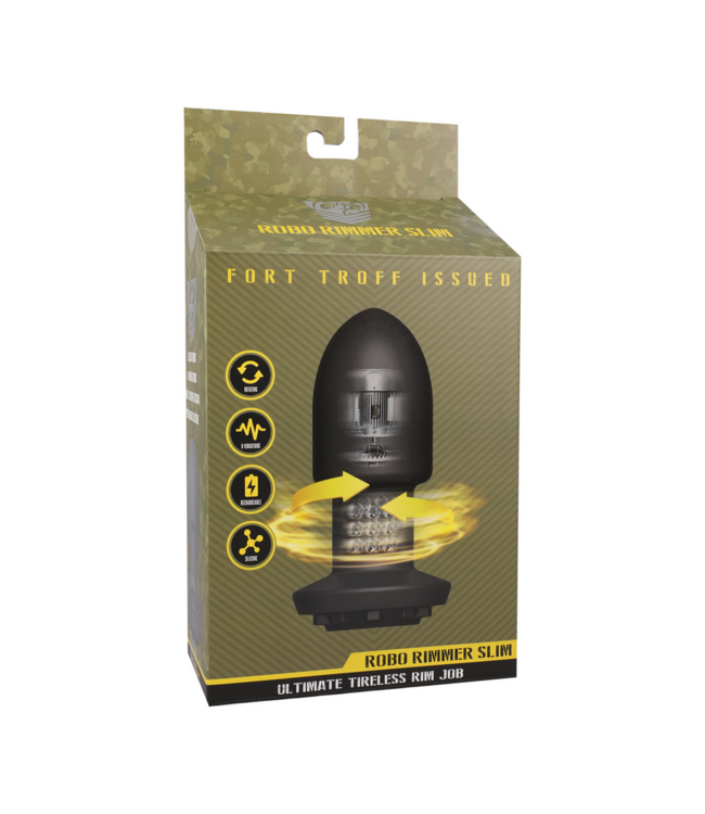 Doc Johnson Robo Rimmer Slim 12,5 cm – Kabelloser Plug mit Fernbedienung Schwarz
