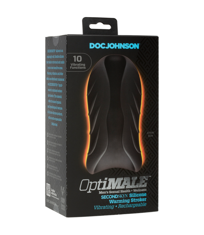 Doc Johnson Vibrating Heating Silicone Stroker – Intense 10-Speed Pleasure!