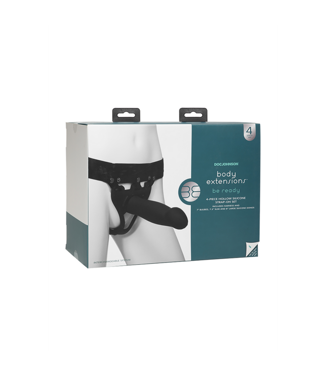Doc Johnson Unisex Silicone Harness & Strap-On Set for Maximum Comfort & Pleasure