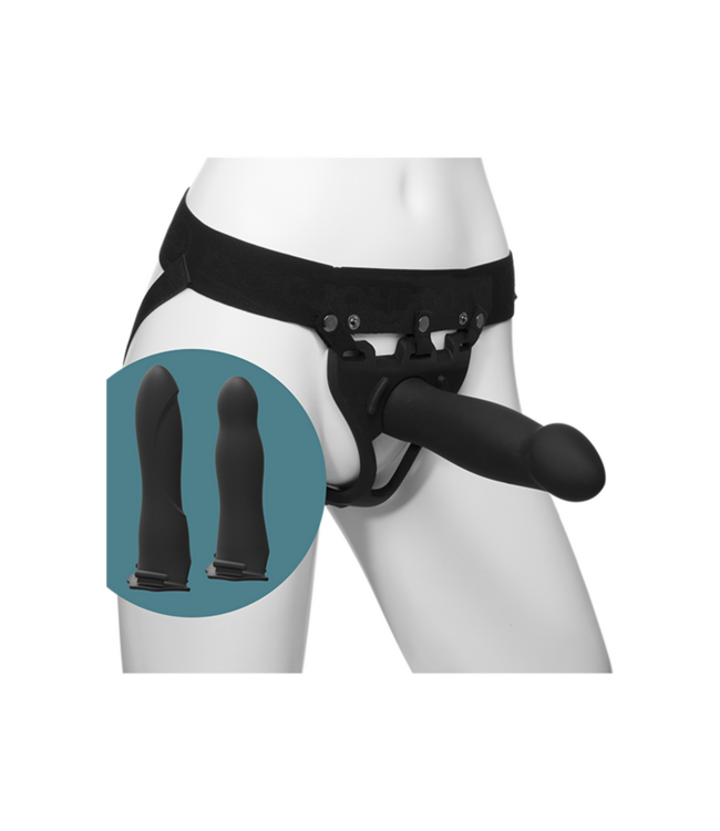 Doc Johnson Verkenning van Plezier: Unisex Siliconen Harnas 17,8 cm voor Maximale Stimulatie