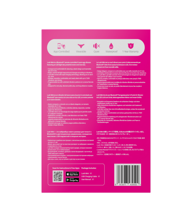 Lovense Lush Mini Roze – Discrete & Ergonomische App-Gestuurde G-Spot Vibrator
