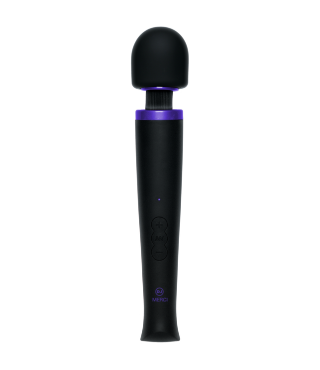 Doc Johnson Wiederaufladbarer Merci Power Wand Schwarz – 8 Geschwindigkeiten & Modi