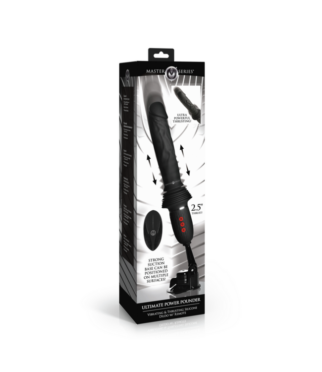 XR Brands Intense Genot met de Ultimate Power Pounder - Vibrerende Siliconen Dildo