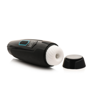 XR Brands Milk Max - 14X Luxe Vibrerende Masturbator Zwart met Stimulerende Nopjes