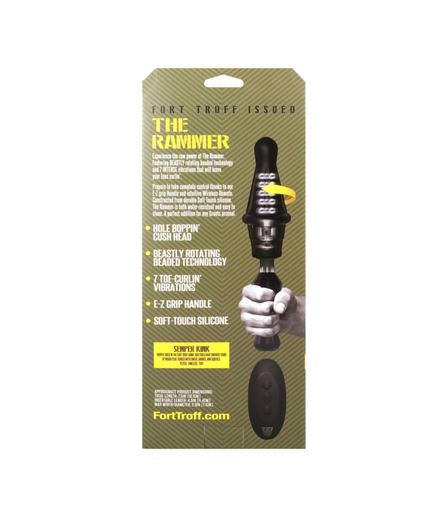 Doc Johnson De Rammer - Zwart 19,1 cm | Krachtige vibrator met roterende kralen en 7 standen