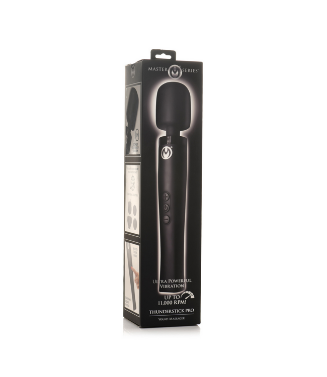 XR Brands Thunderstick Pro - Slim & Powerful Wand Massager with Soft Silicone Head